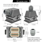 Tomada Industrial Multipolar 32 Pinos + Terra / Completa - Imagem 3