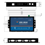 Conversor Serial 4 porta Rs232 Rs485 Rs422 Ethernet USR-N540 - Imagem 3